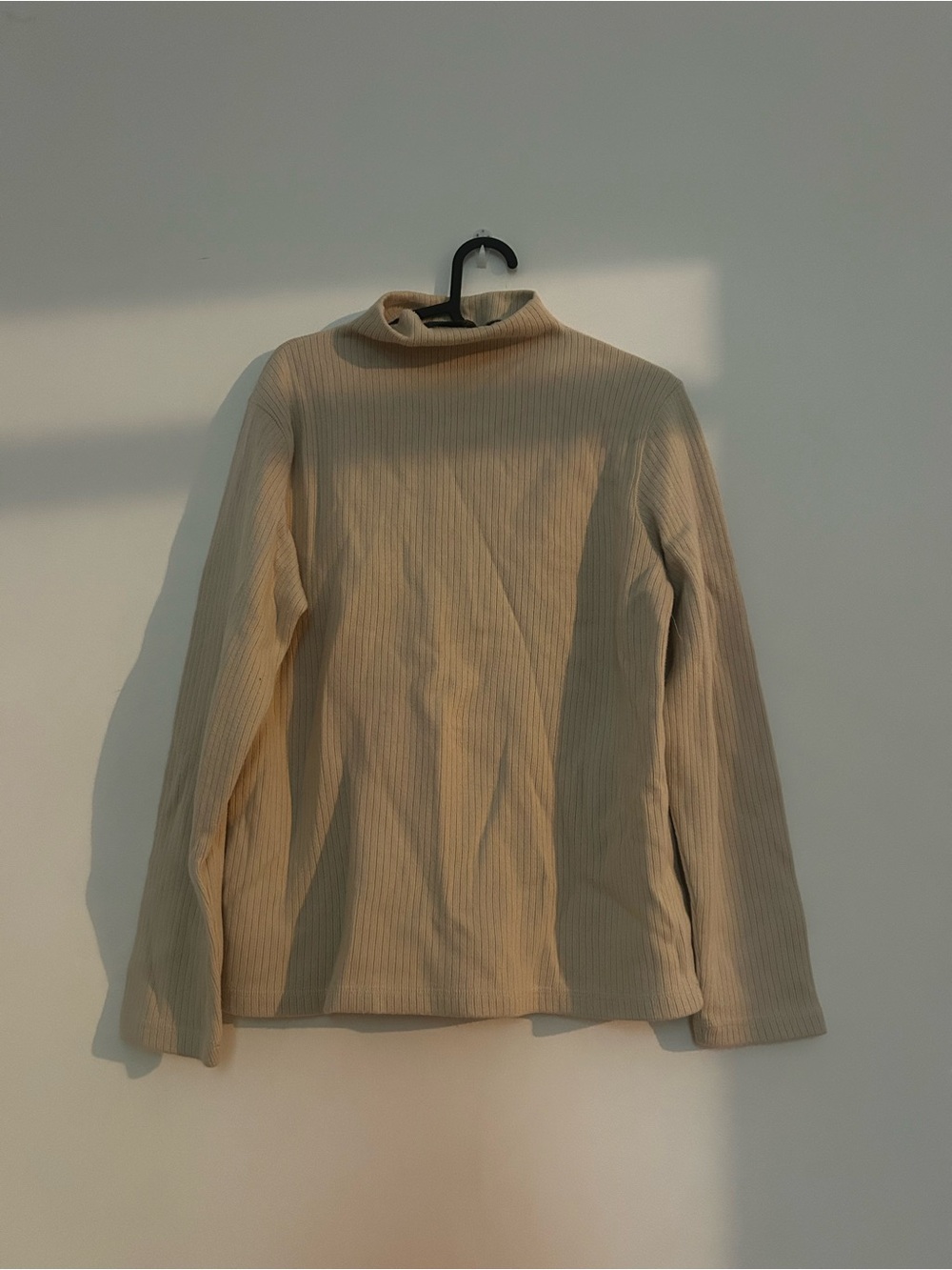 Ralph Lauren Ribbed Mock Neck Top - Beige